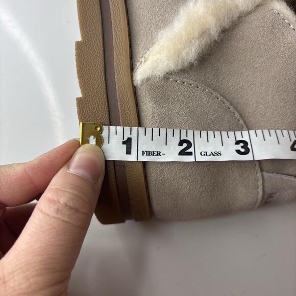 Muk Luks Size 11 Ziggy Wilshire Bootie House Shoe Beige Wool Blend Memory Foam - Picture 8 of 8